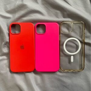 iPhone Cases - Red, Pink, and Clear